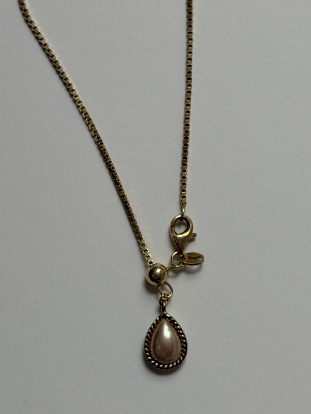 vintage gold 925 sterling silver adjustable dainty chain necklace - Picture 2 of 6